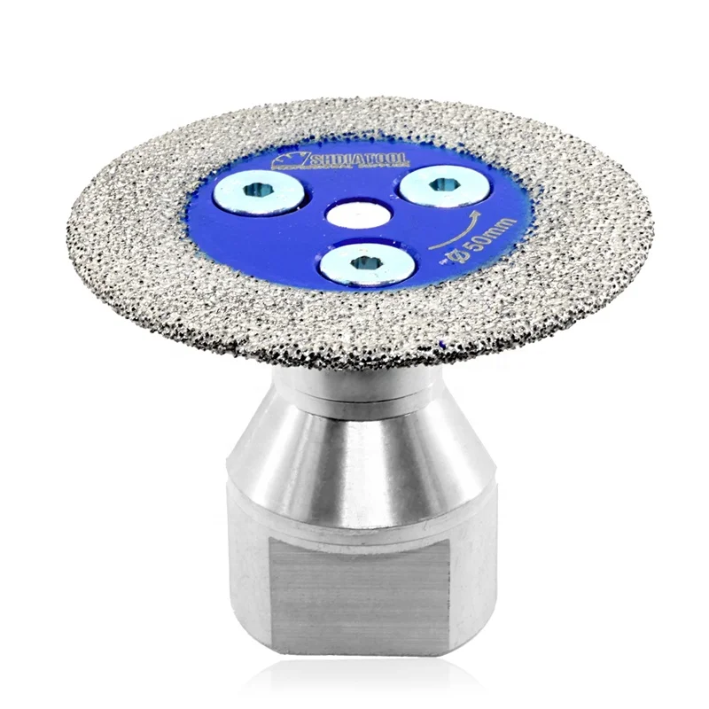 40/50MM Vacuum Brazed Diamond Engraving Saw Blade Cutting Disc Marble Tile Carving Saw Blade with RemovabIe FIange M14 5/8-11