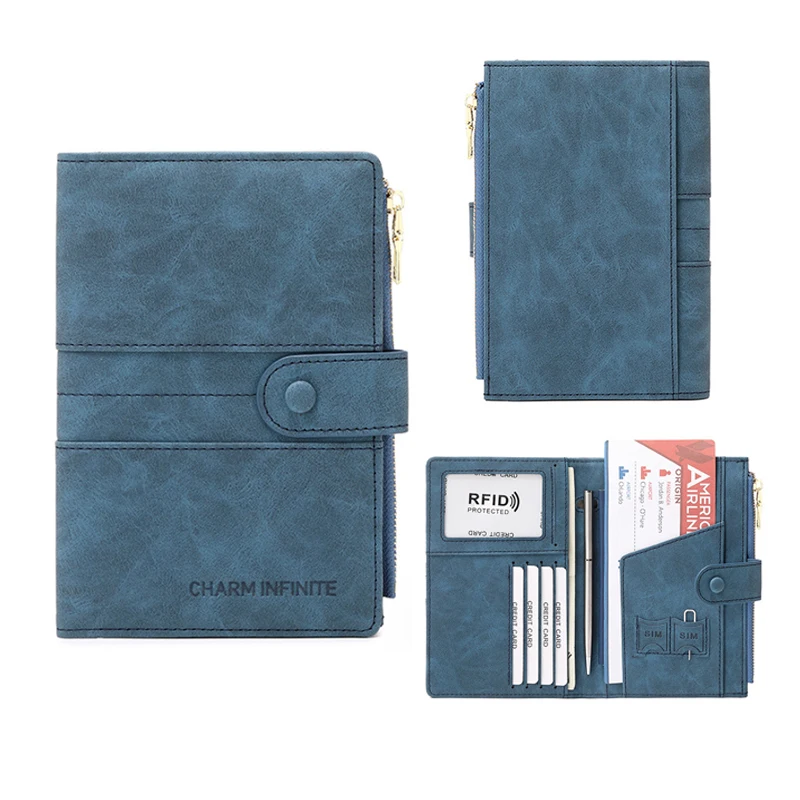 2024 new arrival wholesale passport cover custom leather rfid passport holder wallet