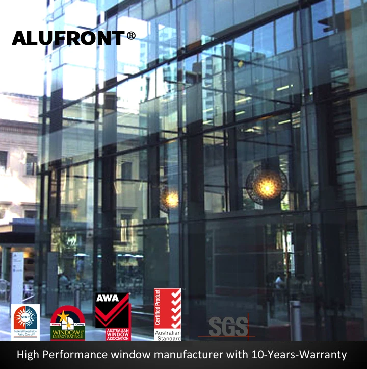 Commercial building glass window walls panels Spider Structural curtain wall Foshan