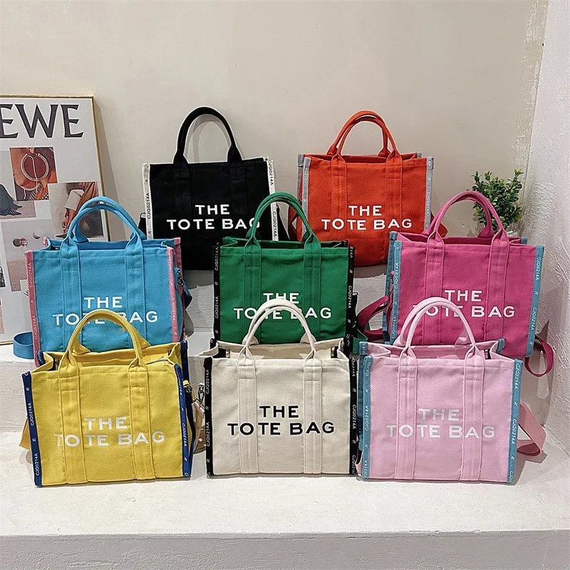 Canvas Tote Bag for Women Reusable Large Ladies Shoulder Bag Fasion Handbag for Office Shopping Travel Purse Versatile Handbags