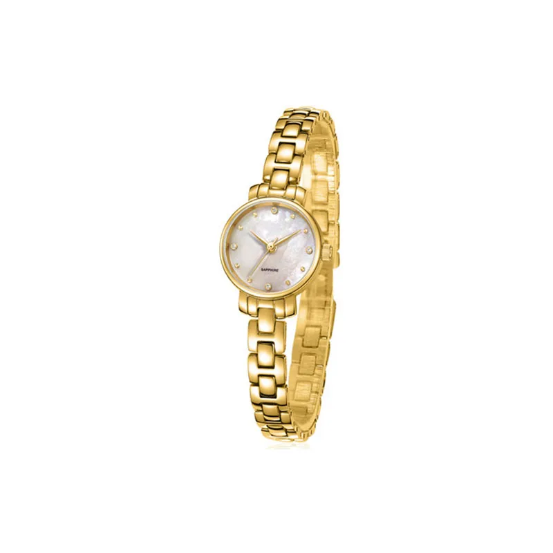 Small Wrist pearl Dial  Gold Luxury Bracelet Alloy Watches Ladies