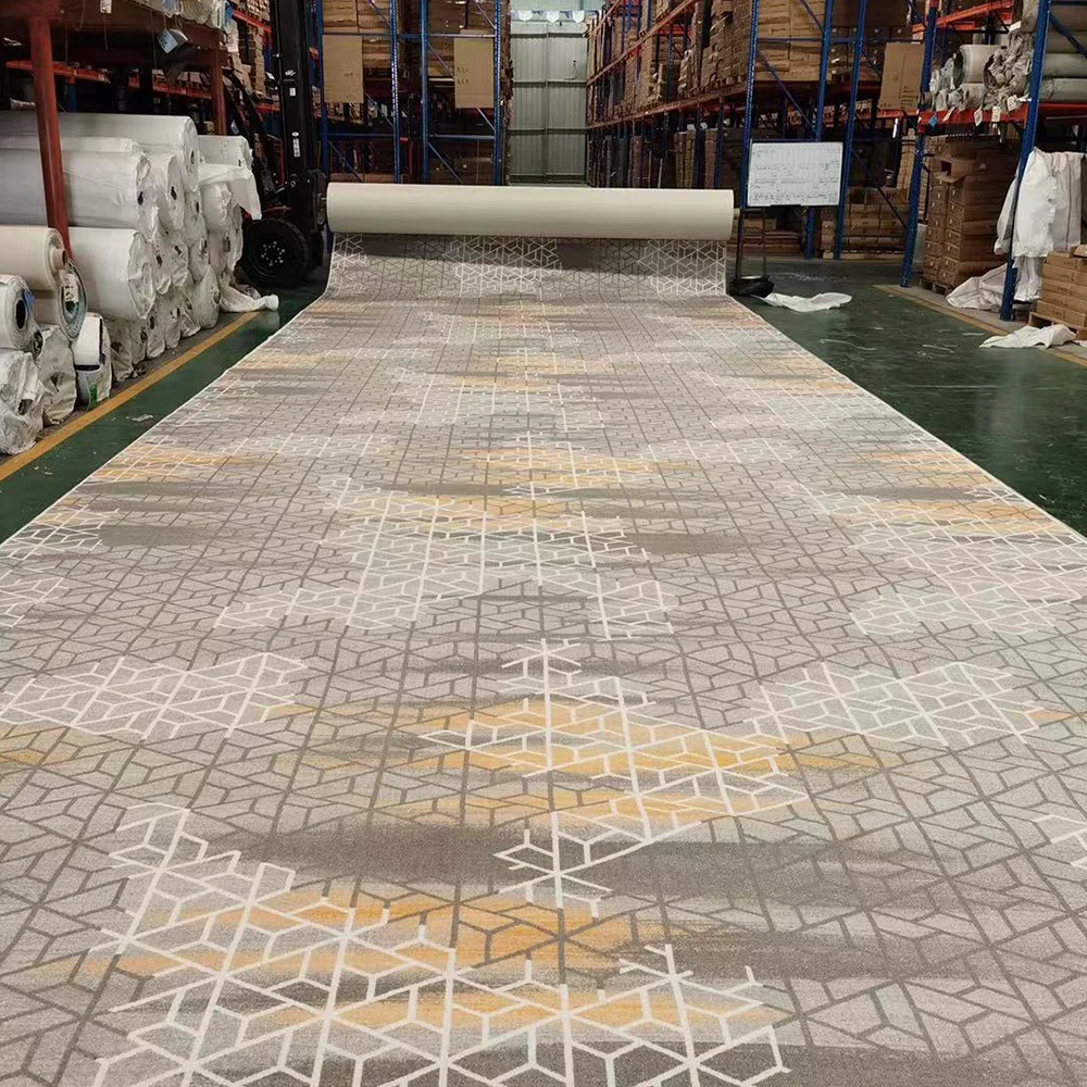 Loop Pile Nylon Carpet Wall-to-Wall Printed Movie House Carpet for Hotel Tufted Machine-Made Cinemas Hotels