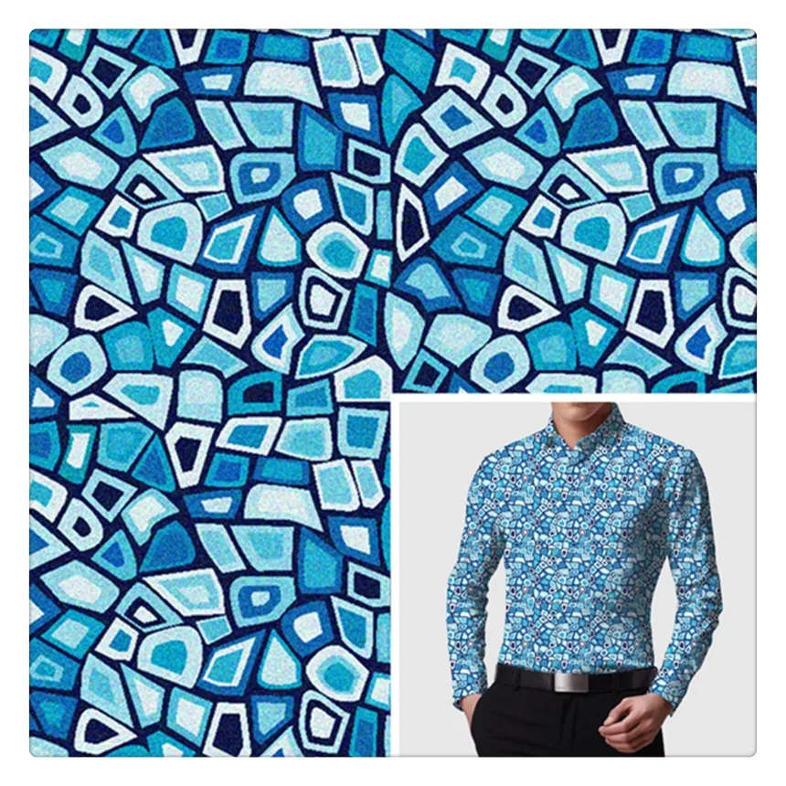 Wholesale Pure Cotton Material Woven T shirts SOLID Snake Printed Fabric For Men