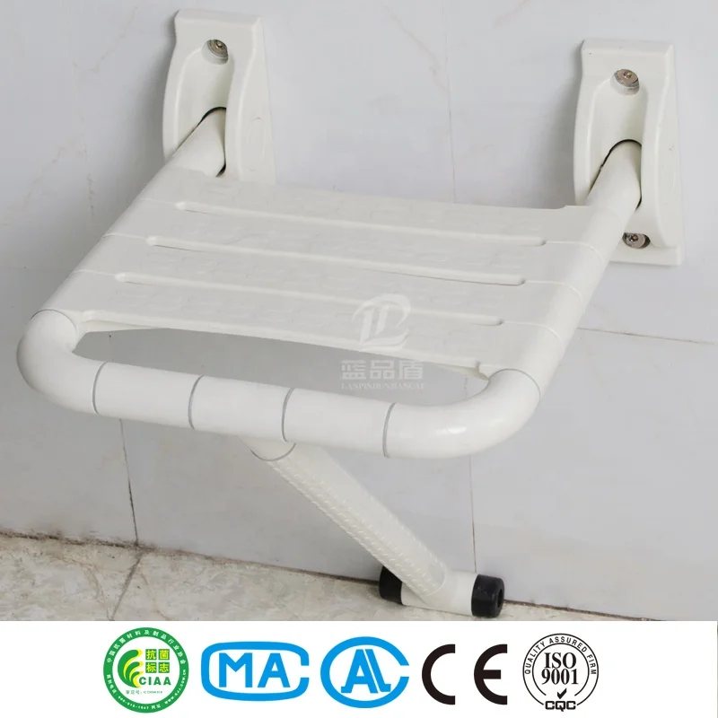 home bathroom safety folding wall mounted seat shower seat with leg