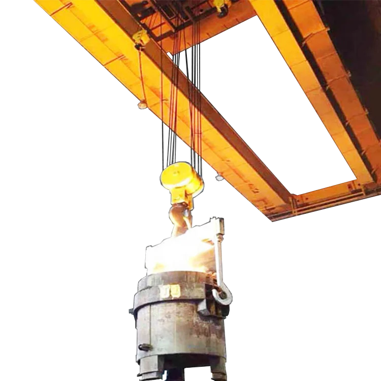Smelter Teeming 50 Ton Double Girder Overhead Casting Crane for Steel Mill