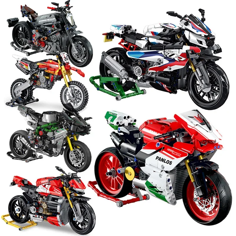 Panlos технический городской MT-10 SP 42159 мотоцикл MOC Racing M 1000 RR 42130 строительные блоки для моделей скоростные кирпичи подарок детей