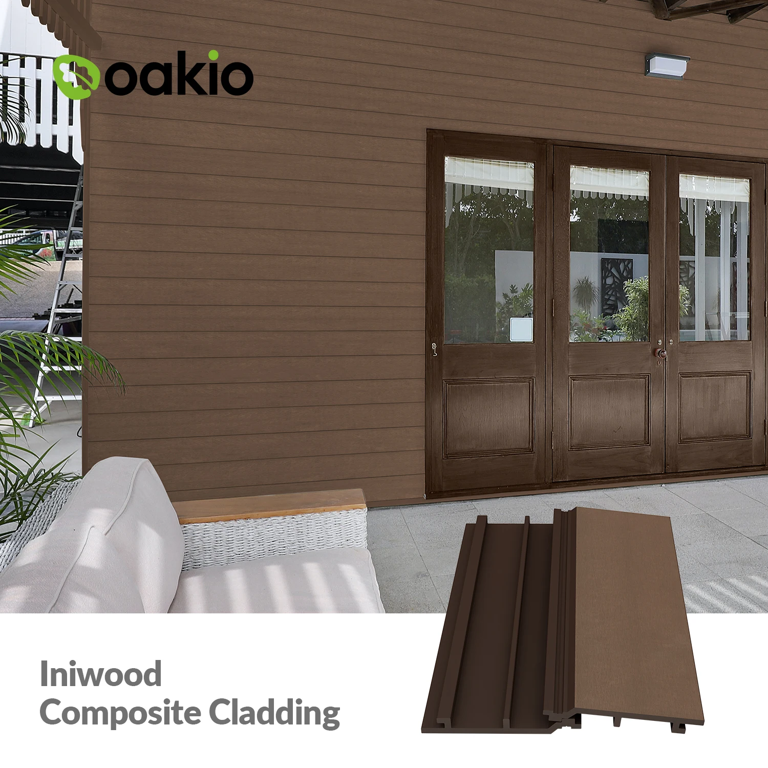 Mould-Proof Wood Plastic Composite Board WPC Exterior Wall Cladding