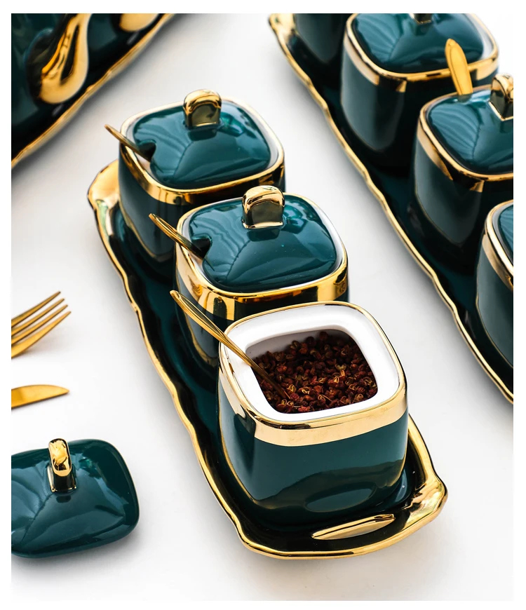 
european kitchen cruet supplies Spice Jars Glass Container Kitchen Cruet Seasonings Tools 