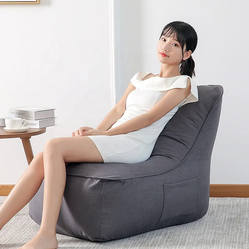 
2021 Modern Furniture Outdoor L Shape Coffee Lounge Bean Bag Sofa Chair 