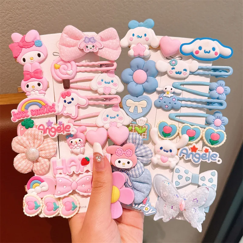 High Quality New Design Cute Water Drop Plush Hair Pins Autumn Winter Kuromi Cartoon Hair Clip  Sanrio Hair Accessories