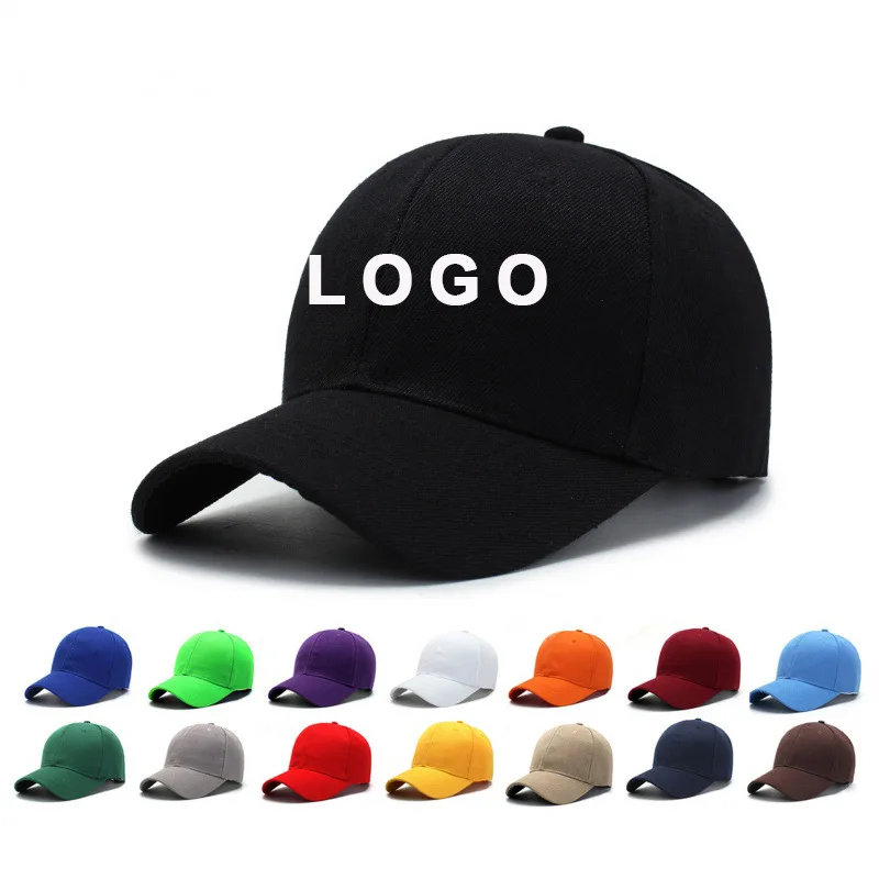 Acrylic baseball cap cap with duck tongue custom printed LOGO light board Maoqing hat wholesale embroidery printing