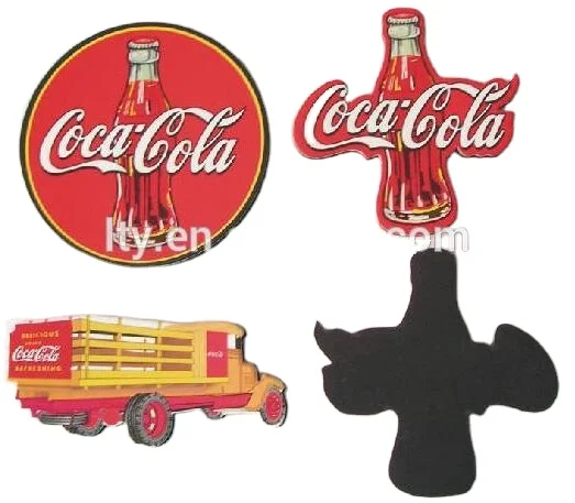 Custom branded logo printing pvc fridge magnetic sticker