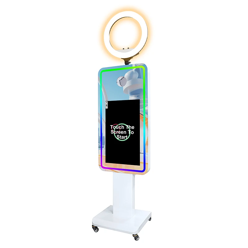 Dslr Camera Mirror Photo Booth 65Inch LCD Touch Screen Party Supplier Selfie Digital Booth With Travel Case