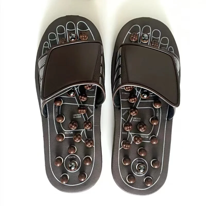 Mengxian Hot Summer Message Sole Men Slippers Tai Chi Point Massage Flat Sandals Anti-slip Women Shoes