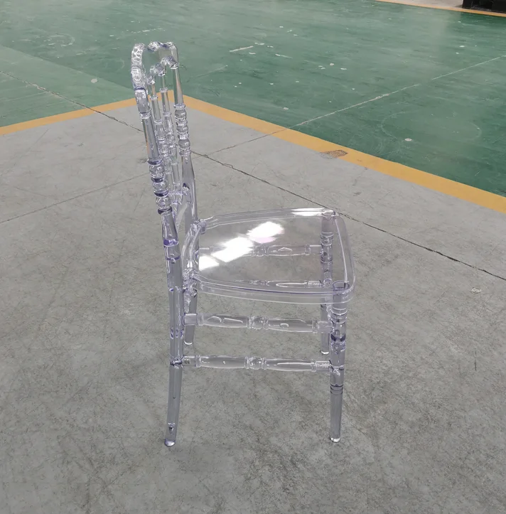 Unassembled Transparent Clear Color Resin Napoleon chair