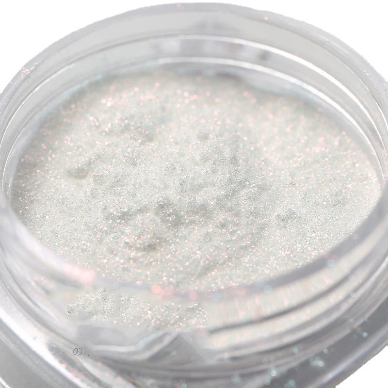 Super Shinning Metallic Mirror Chrome Fine White Pearl Pigment Chrome Moonlight Nail Powder for Nail Art Salon