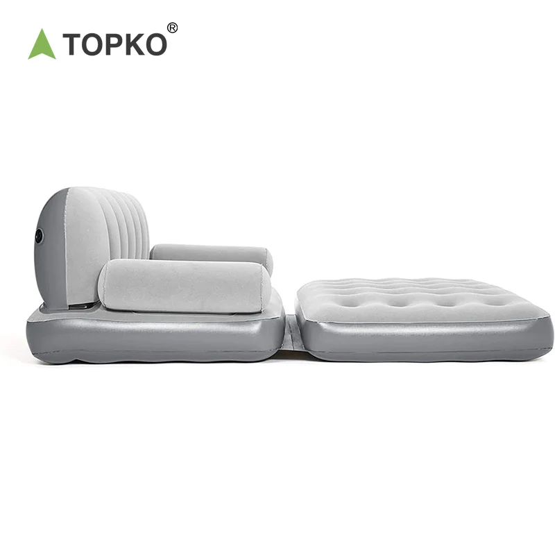 TOPKO Hot Selling Multifunctional  Inflatable Outdoor Camping Portable Two Seats Folding Air Sofa