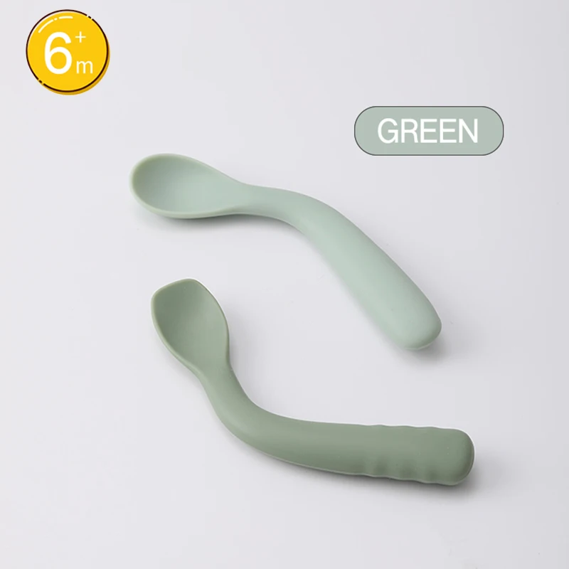 Bulk Small Sensitive Baby food feeding bendable repeatable spatula spoon for