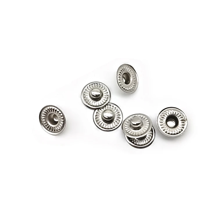 Customized Garment Accessories Leather Snap Buttons Four-Piece Snap Buttons Copper Round Press Studs Button Metal Covered