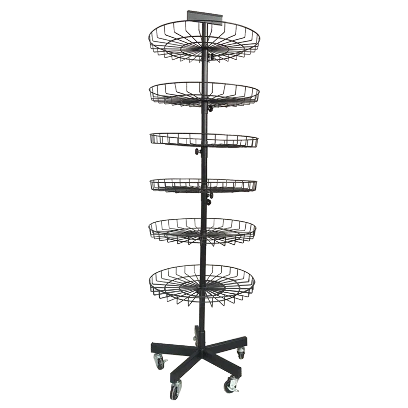 Custom Store Plush Dolls Toys Key Chain Jewelry Stationery Tool Accessories Circular Tray Rotating Display Stand Rack