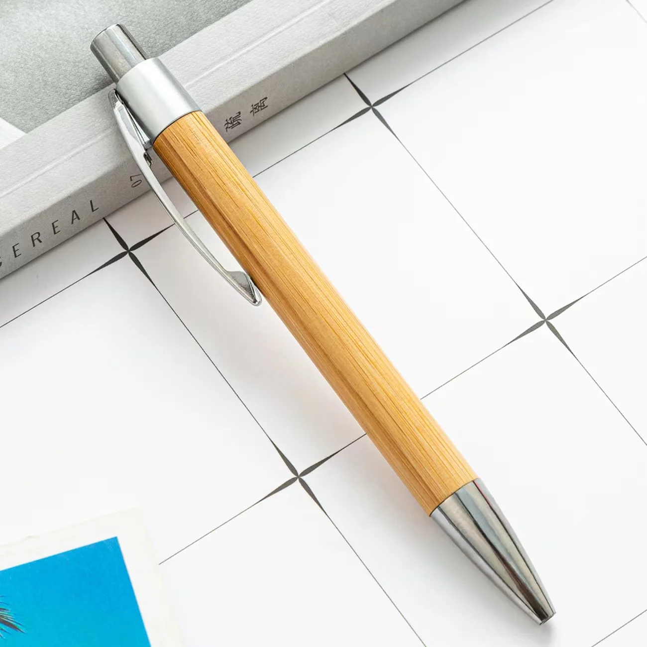 Eco Friendly Wood Bamboo Ball Pen With Custom Logo Printing Promo Pen