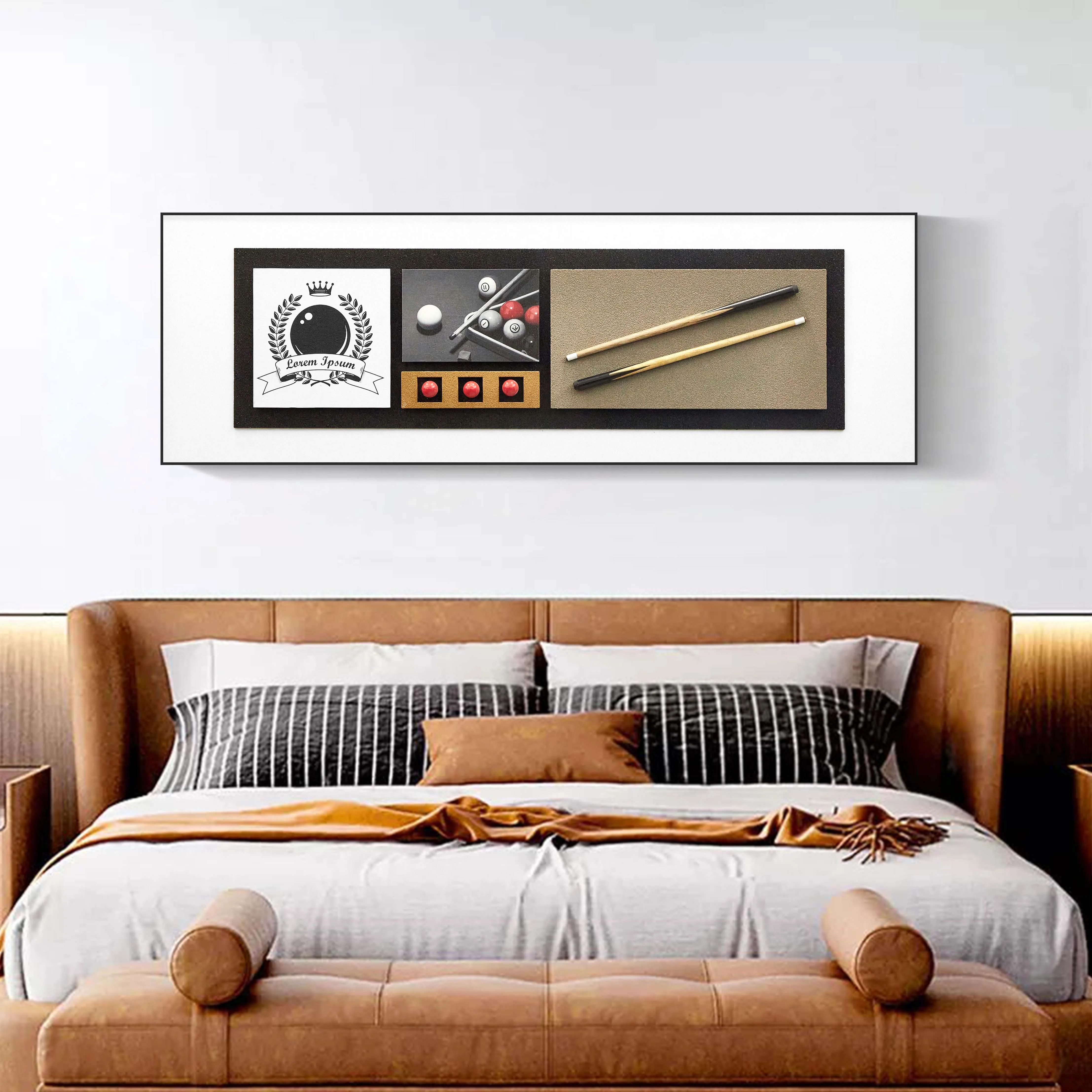 billiard paintings and wall arts 3D mural decorative painting hotel club office painting wall decor