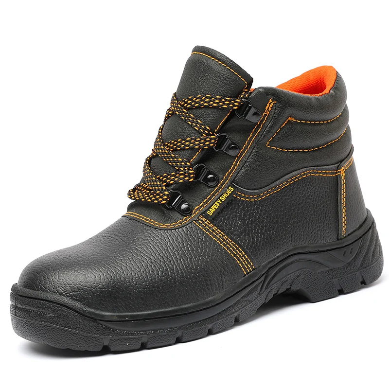 CE oil water resistant anti slip work shoes steel toe puncture proof men industrial construction safety shoes boots S3