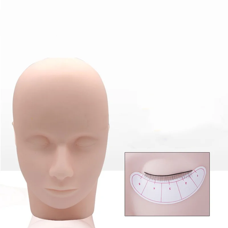Training Flat Head Model Practice Mannequin Face Painting Cosmetology grafting lashes tools