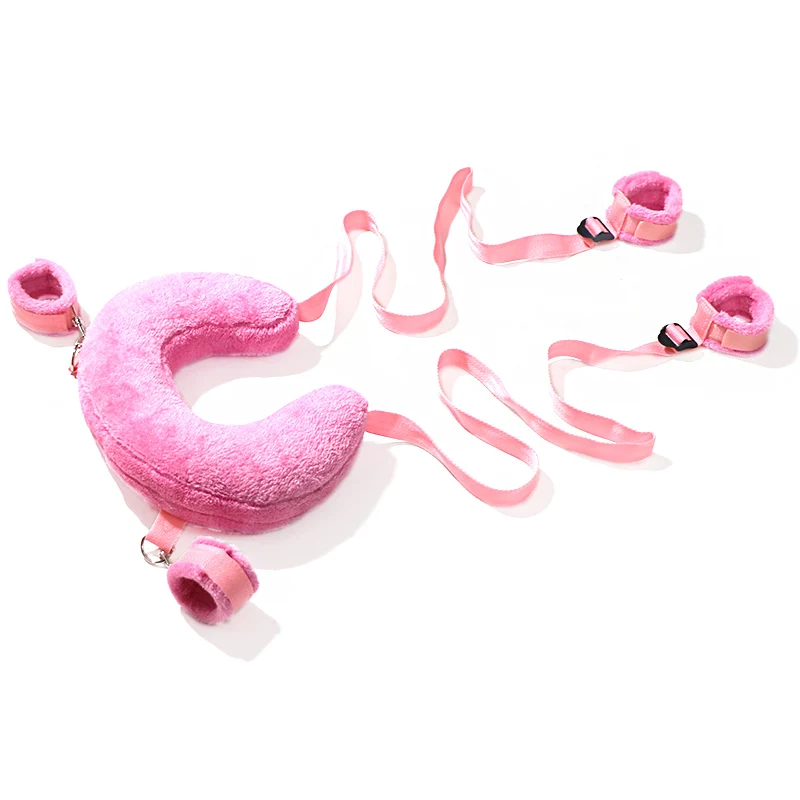 SM Sex Bed Bound Legs Pillow with Flirting Handcuff Adult Sex Toys for Couples Bound Props for Enhancing Sexual Experience