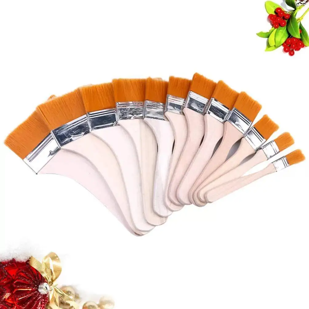 Professional nylon chip brush set large flat brush for wall canvas paint 3 inch chip brush