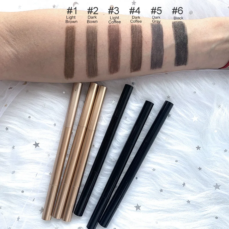 Slim eyebrow Waterproof  Brow Private Label Eyebrow Pencil 6 Rose Gold Fine Brow pencil Eyebrow makeup