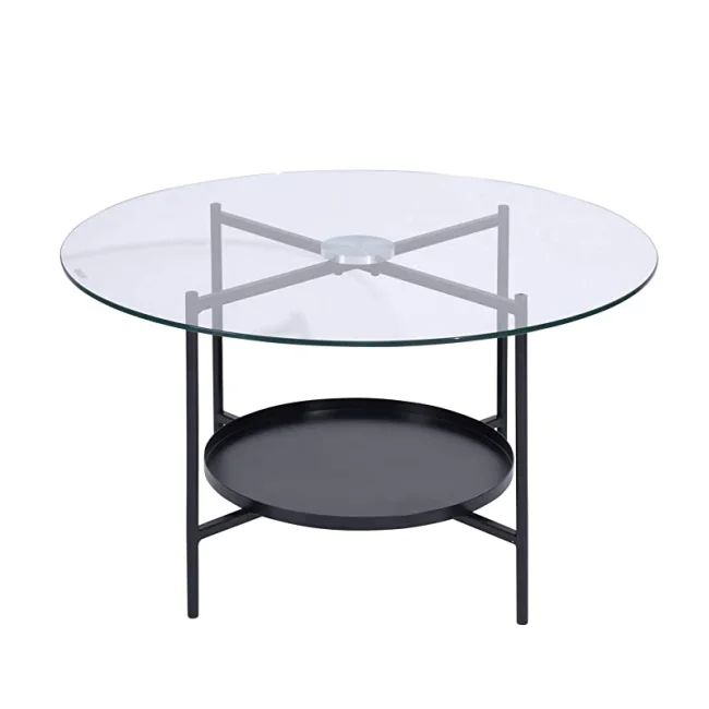 
contemporary multifunctional large big high steel tempered glass coffee table 
