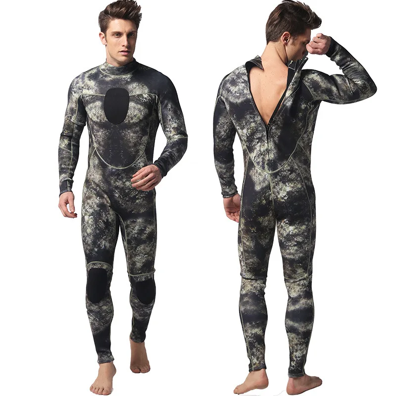 1.5mm Full Sublimation Super Stretch Quick Dry Nylon Rubber Men One Piece Long Camo Diving Surfing Hunting Spearfishing Wetsuit