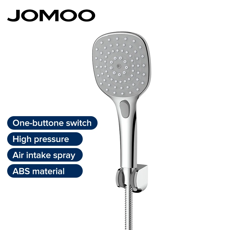 JOMOO Three-function Mixed Air Water Hand Shower Head High Pressure Handheld Shower Head With Hose  ABS Wall Socle Shower Set