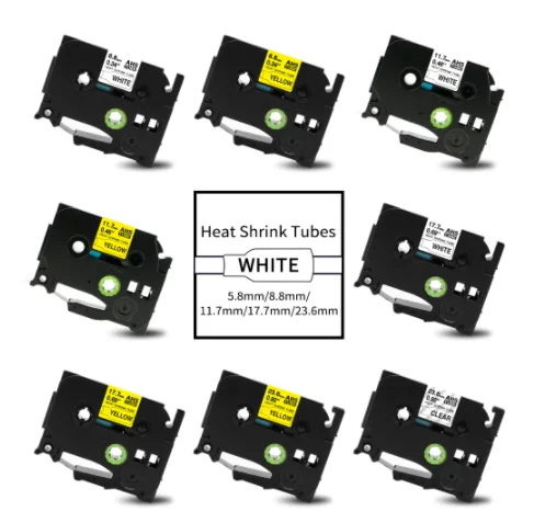 HSe-211 Hse-221 Hse-231 клейкие Ленты Совместимость для Brother HSe-611 HSe-621 HSe-631 641 651 241 терм усадочная трубка лента