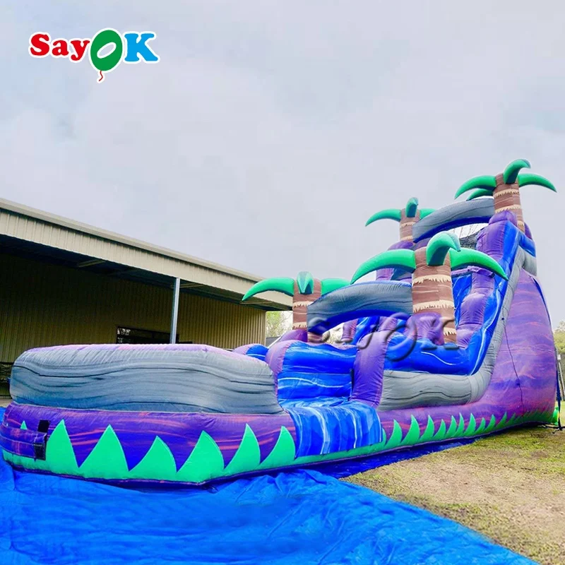 Large Portable Home PVC Water Slide For Kids Jumping Jungle Inflatable Slide