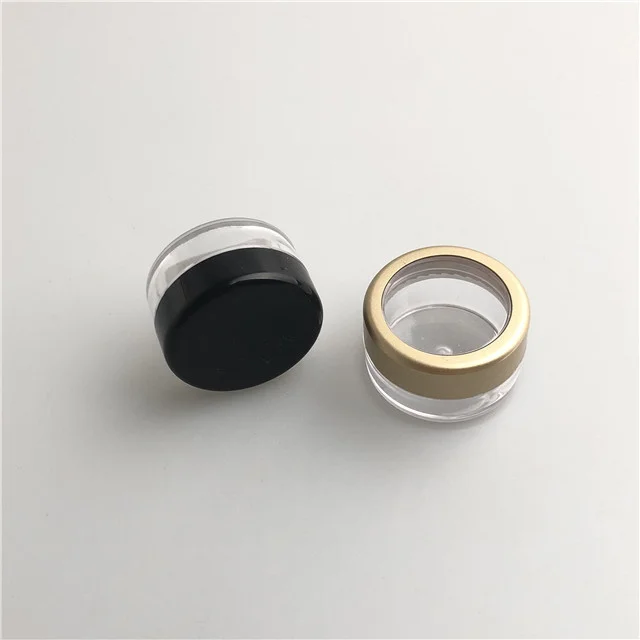3.5 plastic jar with window  face powder makeup body glitter 3g 5g 10g 15g round nail glitter pot