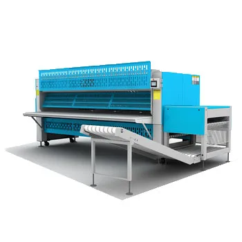 Industrial automatic clothes folding and cloth ironing machine flatwork ironer