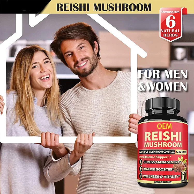 OEM Mushroom Supplement Capsules Manufacturer Mushroom Complex Capsules for Brain Supplements for Memory Focus Energy Support