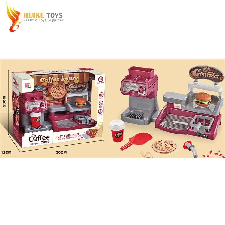 cheap price kitchen play set plastic juicer blender kettle coffee machine toy in 2021