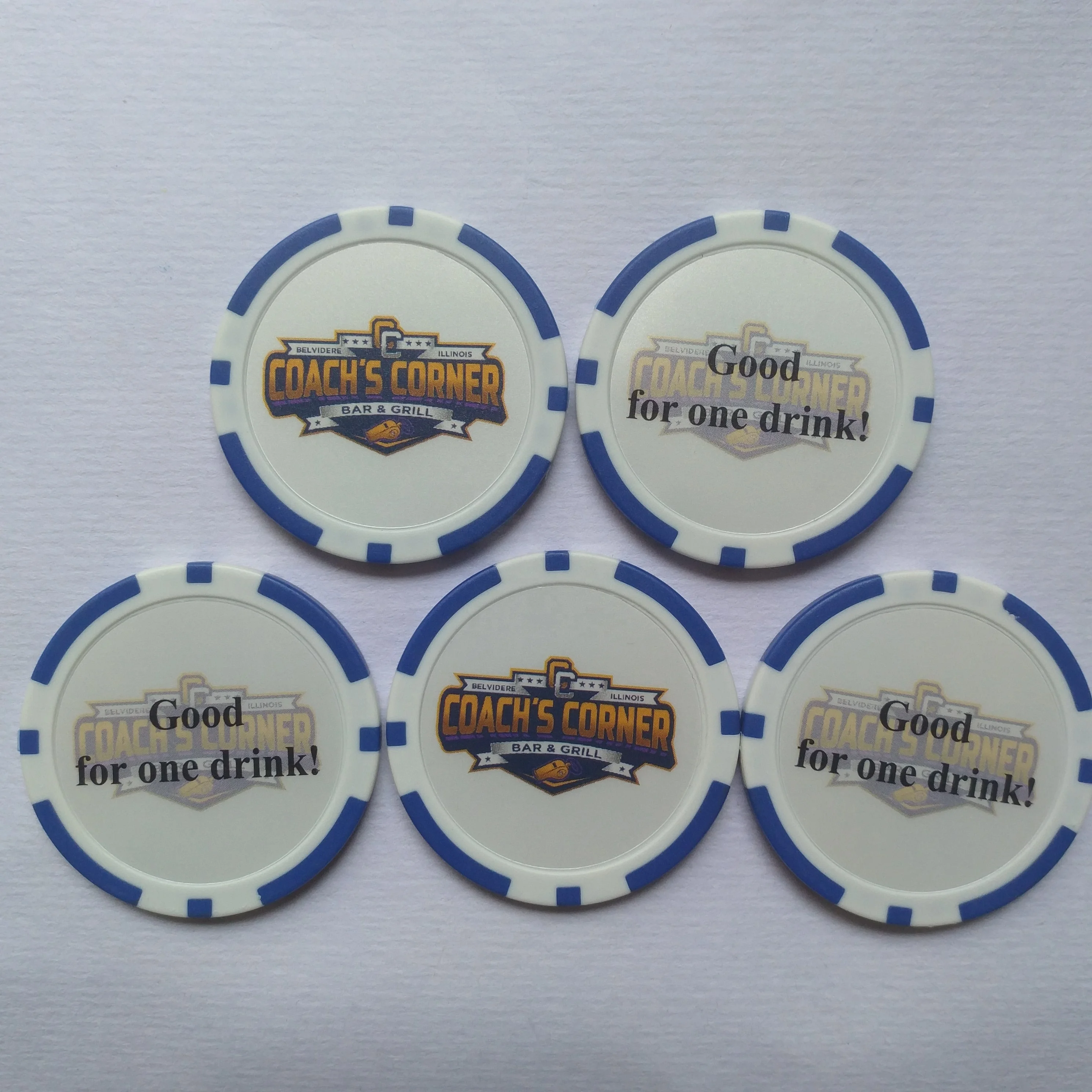 Custom made drinking  tokens jetons souvenir poker chips