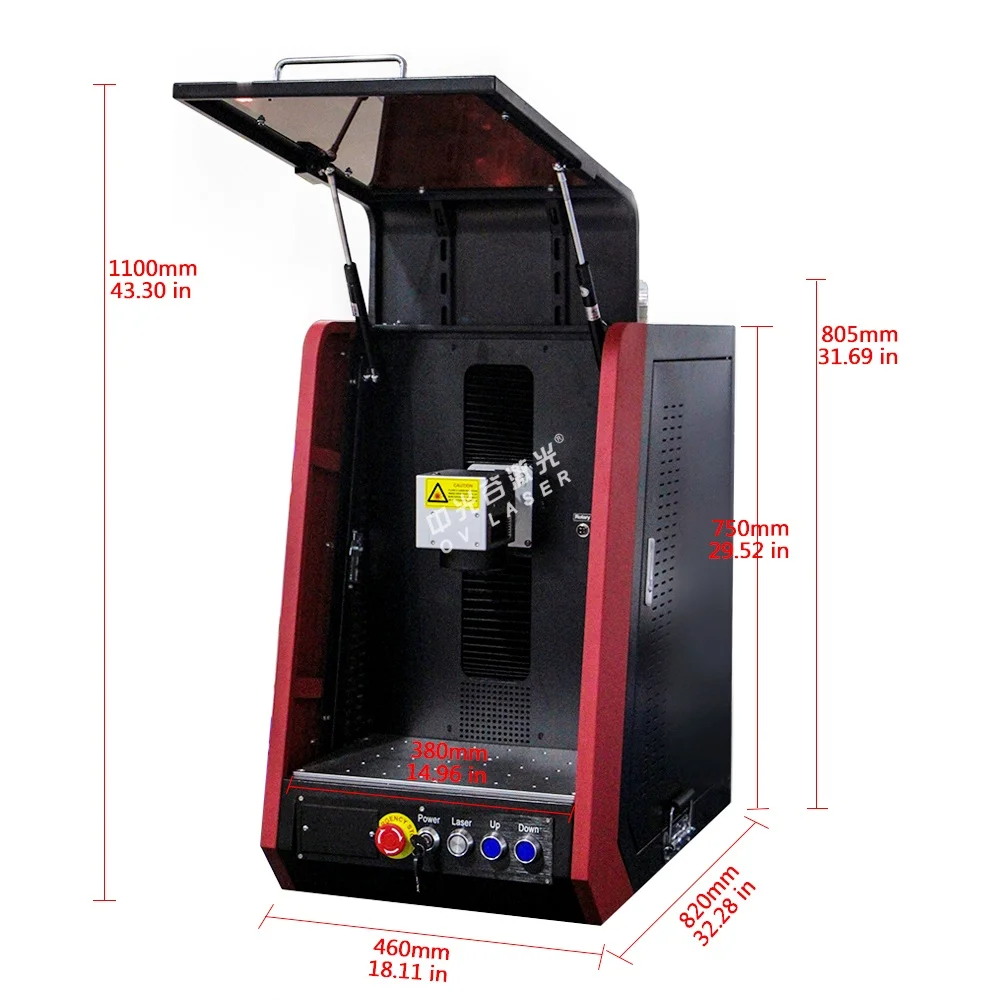 Fiber Laser Marking Printing Machine for Metal with Rotary Laser Logo Engraving Machine Laser  30w 50w 100W