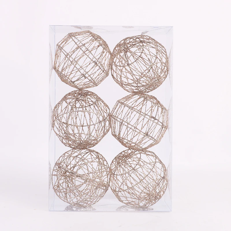 The newly designed hollowed-out 10cm Christmas ball Pinecone decorated Christmas ball and Christmas tree decorations