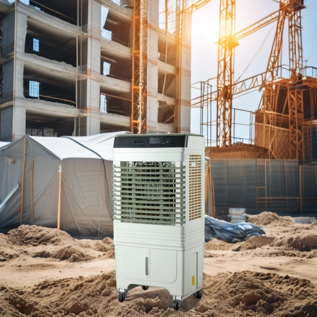Rechargeable AC/DC Air Cooler with Solar Panels Remote Control Outdoor/Evaporative Cooler for Commercial Construction SteUse