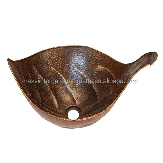 Leaf design unique Copper sink