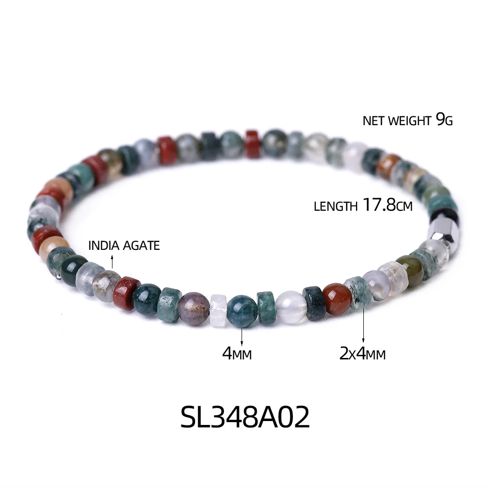 Wholesales Unisex Gemstone Turquoise Howlite Lapis Agate Amazon Beads Bracelet Seven Chakra Natural Stone Bracelets