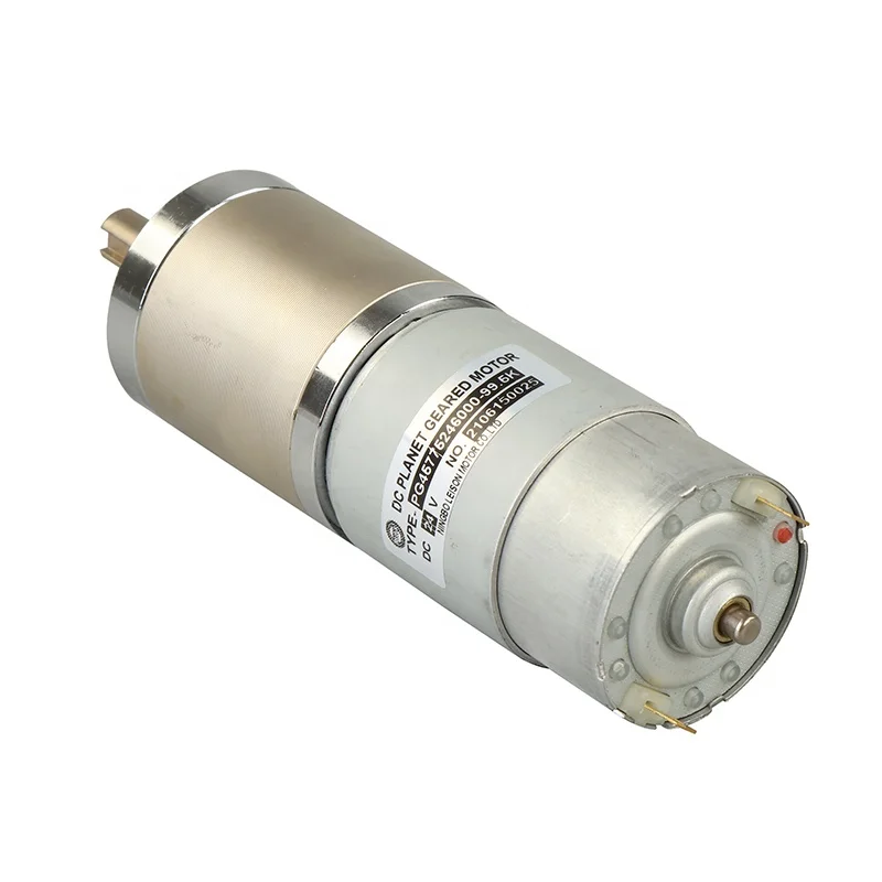 PG45775 12V 24V deceleration low rpm 10rpm planetary gear motor high torque 30Nm