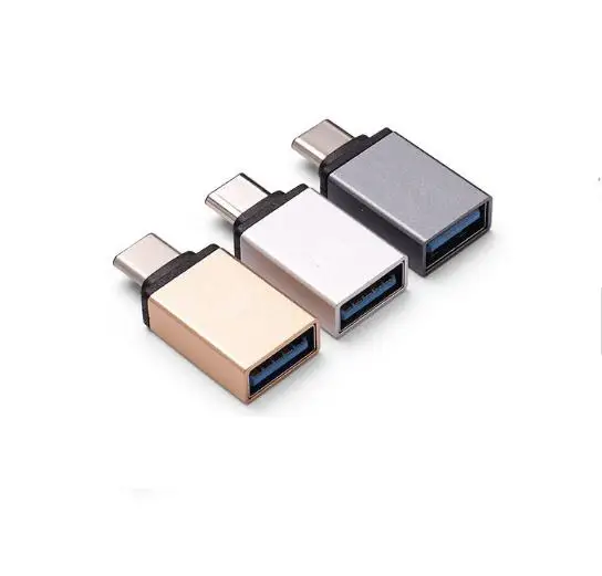 Из алюминиевого сплава с разъемом usb Type-C type-c Male к USB 3 0 Женский металлический преобразователь OTG телефонный адаптер типа c