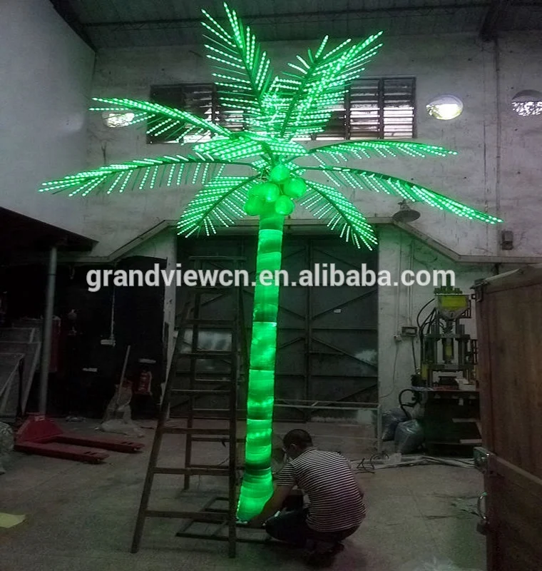 LED outdoor nature looking trunk palm tree light christmas lights decorative outdoor tree lighting