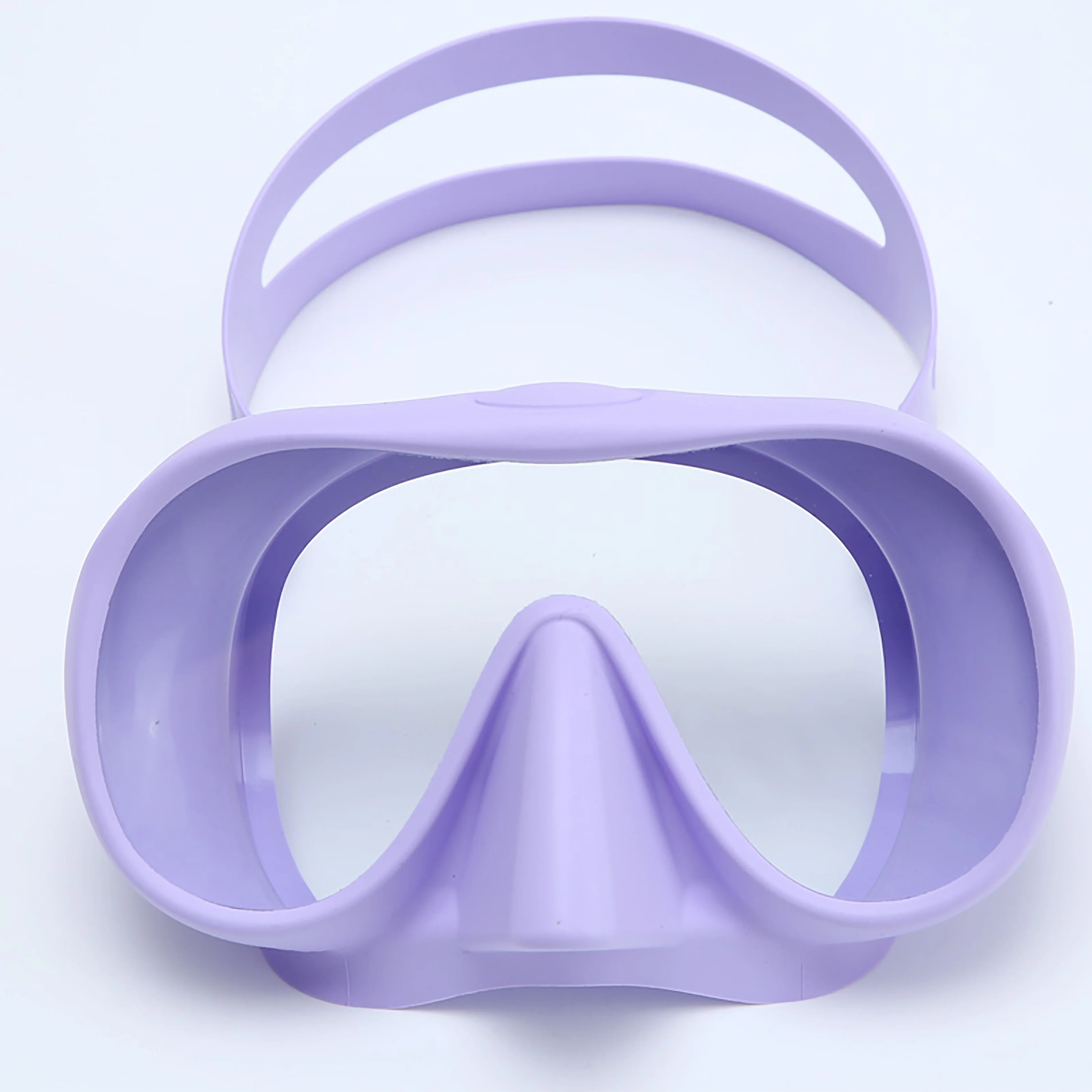 Scuba Diving Half Face Mask Custom LOGO Full Silicone Tempered Glass Adult Low Volume
